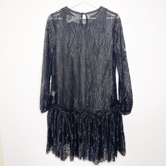 JOHNNY WAS Rai Lace Black Dress - Picture 8 of 13